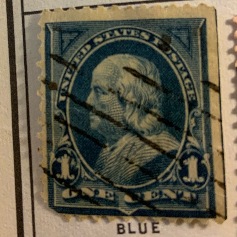RARE US postage Franklin stamp 1890